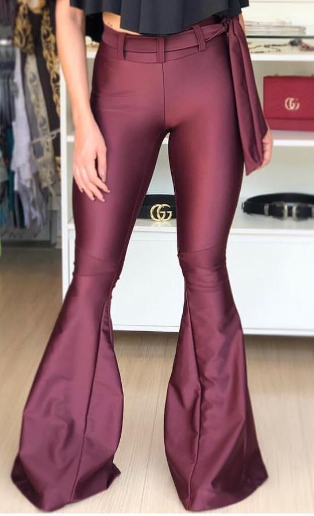 calça flare de lycra